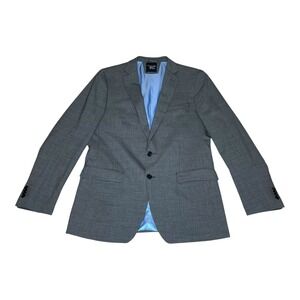 Original Penguin Grey Micro Check Wool Blend Blazer Jacket Osmanj 42L Mens